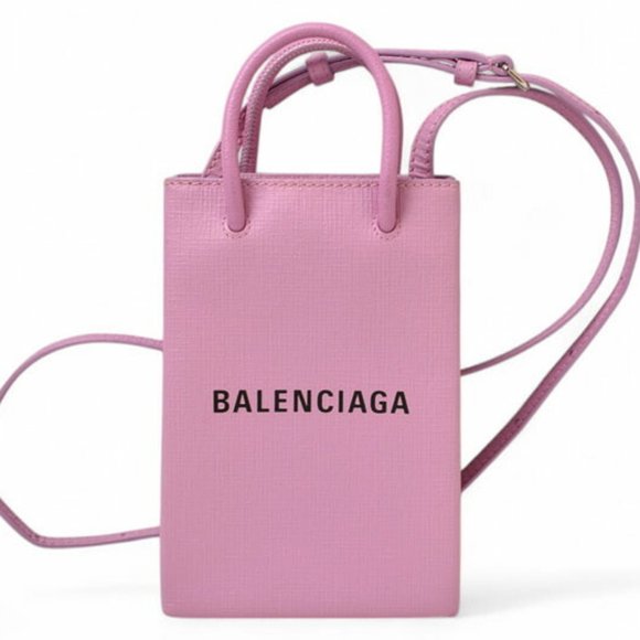 BALENCIAGA Purple Leather Shoulder Bag - Picture 1 of 12